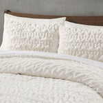 Full/Queen Ruched Fur Down Alternative Comforter Set