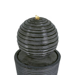 31.5' Tall Striped Concrete Column Fountain with LED Light
