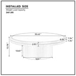 35.43 Inch Round Coffee Table with Sintered Stone Top