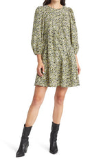 Rails Louise Floral Tiered Cotton Blend Shift Dress in Chrysanthemum, Size Small