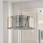 17' Chrome Crystal Pendant Chandelier