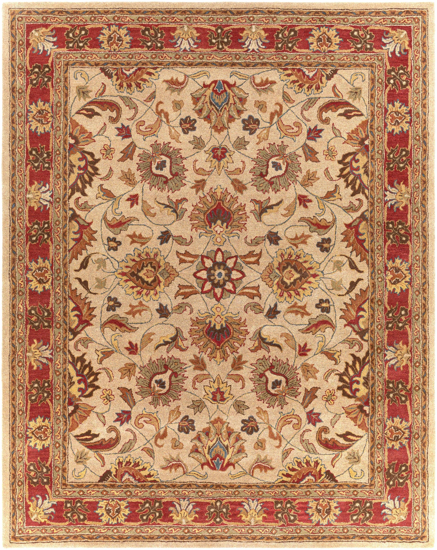 Cherryfield Hand Tufted Brown & Rust 1001 Wool Rug