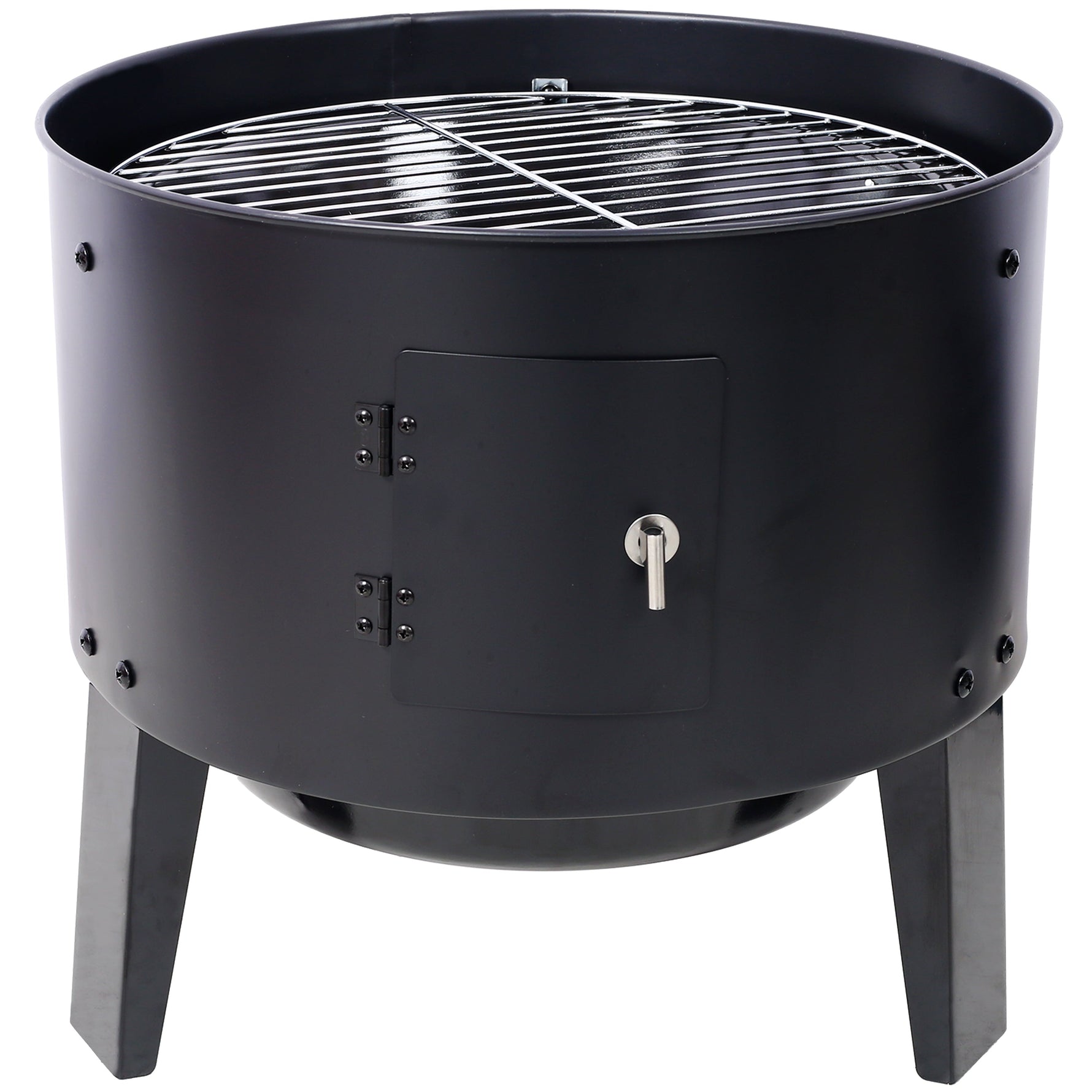 Charcoal Smoker Grill Wood Smoker Grills Outdoor Cooking 16 Inch Portable BBQ