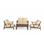 4 Pieces Outdoor Sofa Set with Cushions and Coffee Table