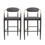 Upholstered Bar Stools With Backs For Kitchen Island (Set of 2)