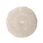 Bordeaux Knitted Cotton Round Pouf