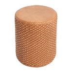 Evie Outdoor Patio Round MGO Side Table Brown