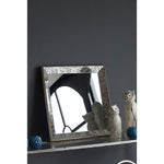 Antique Rectangle Mirror with Floral Accents