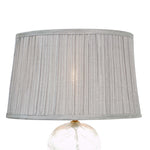 Luxora Decorative Glass Table Lamp with Gold Finish and Grey Shade