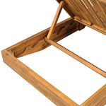 Modern Acacia Wood Outdoor Chaise Lounge with Adjustable Headrest