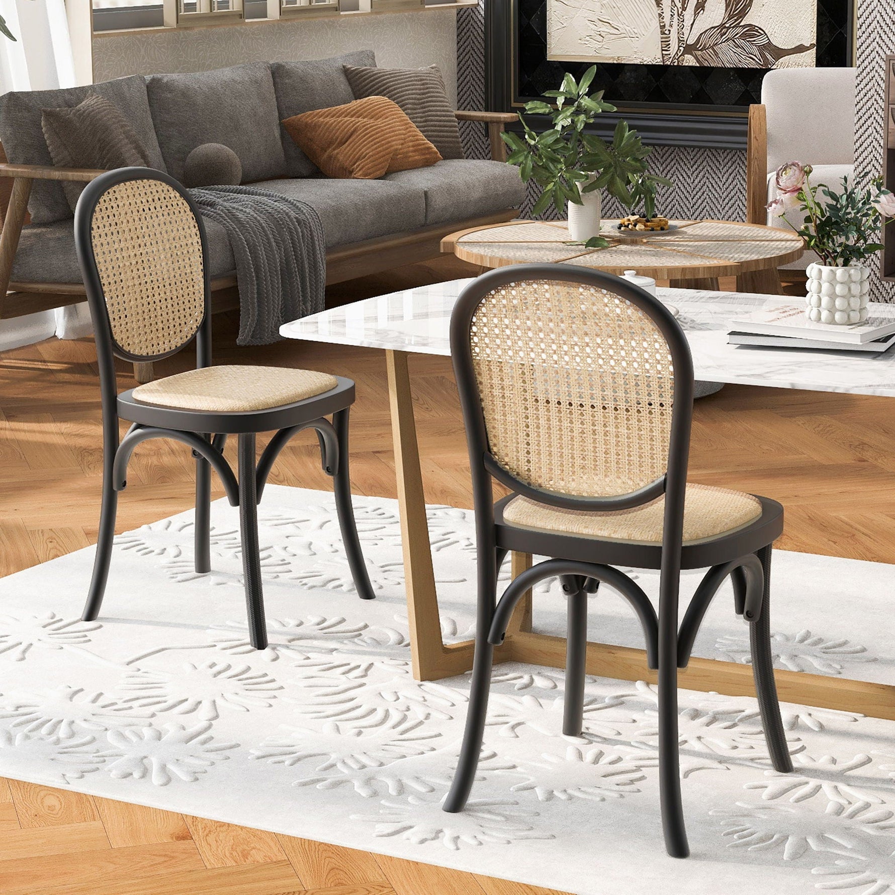 Vintage Style Dining Chairs (Set of 2)