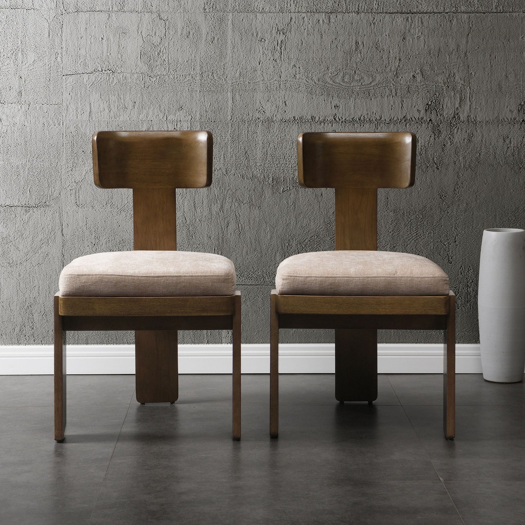 Upholstered Dining Fabric Side Chairs (Set of 2)