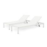 Outdoor Patio Chaise Lounge with 5 Reclining Positions