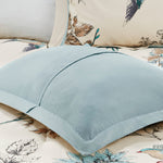 7 Piece Printed Cotton Twill Comforter Set Khaki Queen
