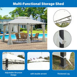 13x10 Outdoor Patio Gazebo Tent with Ventilated Double Roof and Sidewalls