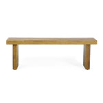 Nahanni Rustic Acacia Wood Bench with Slat Design - Natural
