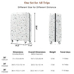Luggage Set of 3 with USB Port and Spinner Wheels