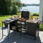 K&K 72.4' Large Grill Table for Big Green Egg