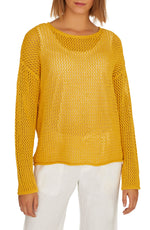 Women's Sanctuary Soledad Open Stitch Cotton Sweater - Yellow