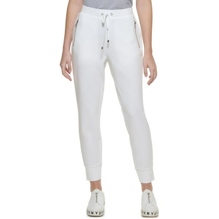 DKNY Women s Zip Pocket Joggers White Size X-Large