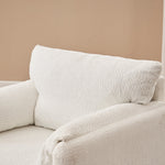 Modern Accent Chair Single Seater Ivory White