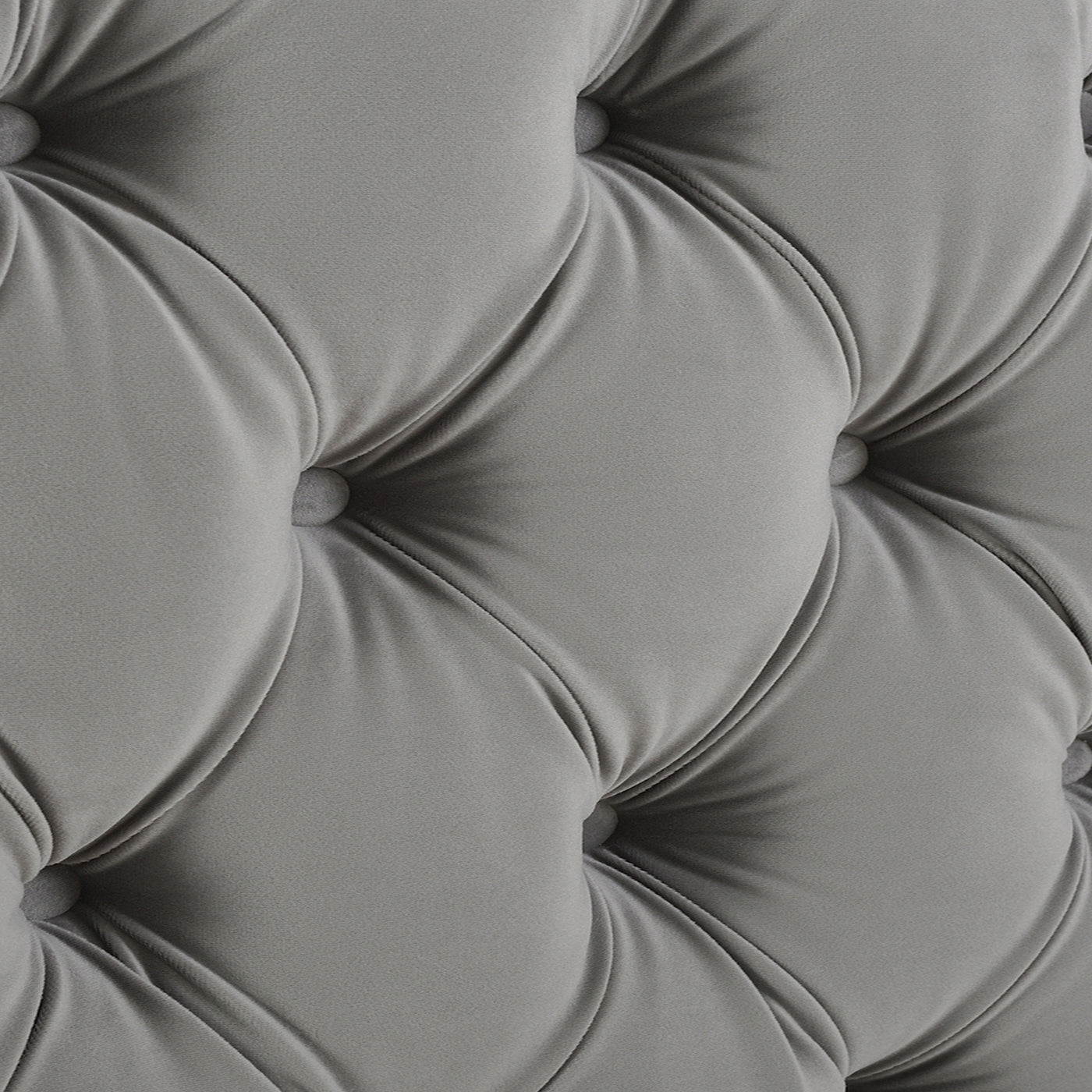 Brooklyn King Tufted Panel Bed Headboard and Footboard Set, Opal Grey Velvet