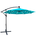 10 ft Outdoor Patio Umbrella Solar Powered LED Lighted Sun Shade