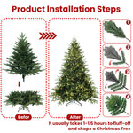 6.5ft Pre-Lit Artificial Christmas Tree with 450 Warm White Lights