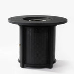 32" Propane Gas Fire Pit Table, 50000 BTU - Black Steel