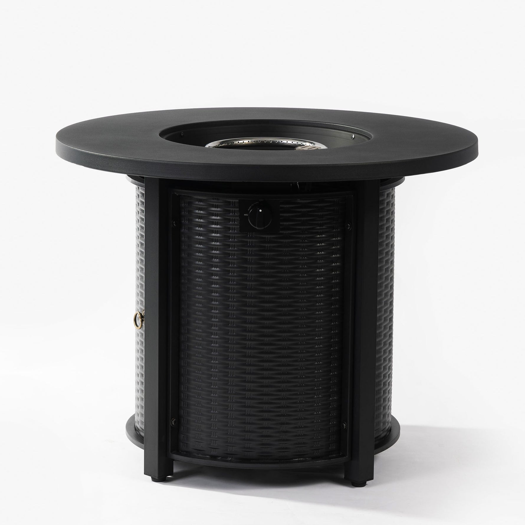 32" Propane Gas Fire Pit Table, 50000 BTU - Black Steel