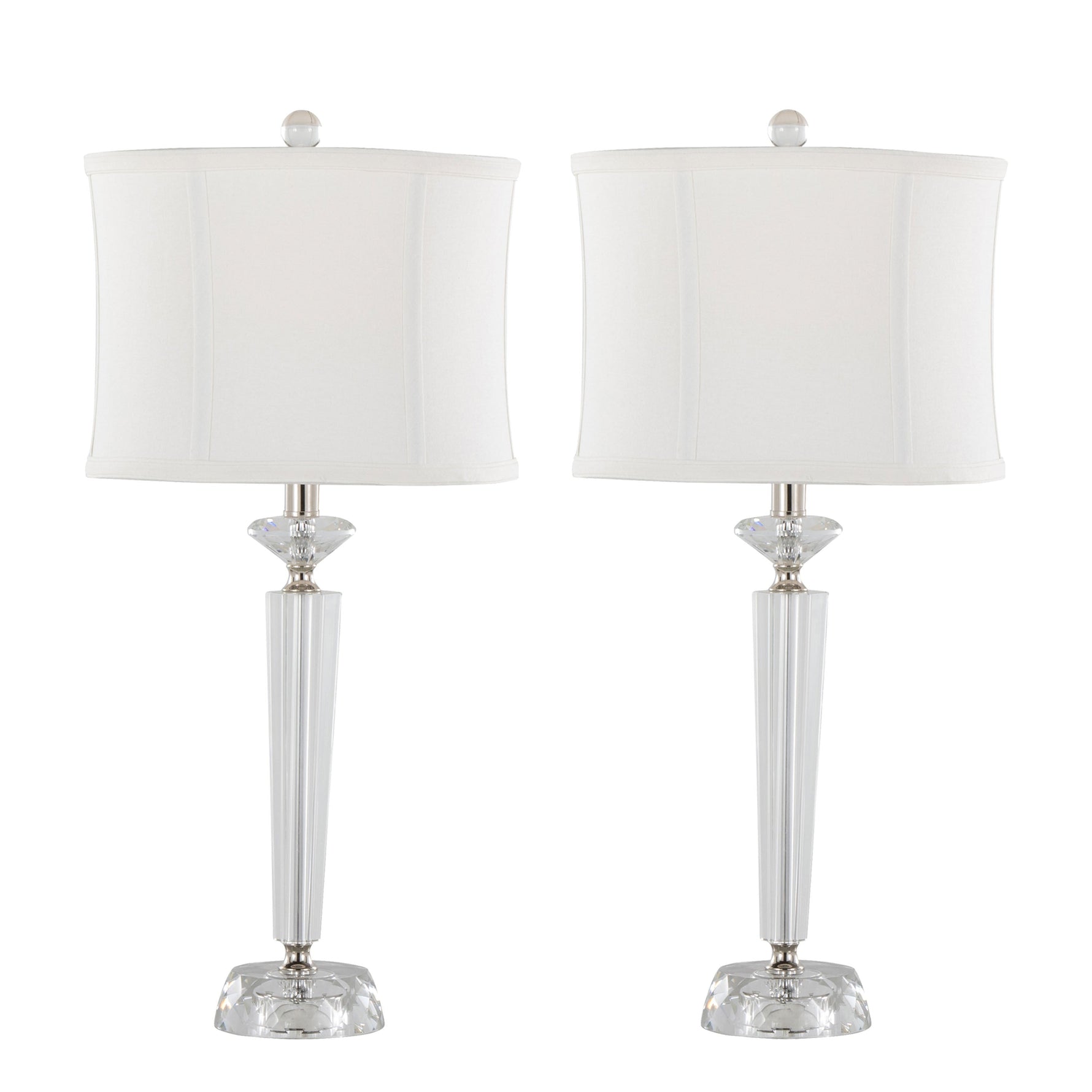 Diamond Torch 25.75' Contemporary Crystal Table Lamp Set of 2