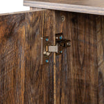 Cabinet with 4 Doors and 4 Open Shelves Freestanding Sideboard