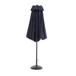 14.8 Ft Double Sided Outdoor Umbrella Rectangular Large with Crank (Navy Blue)