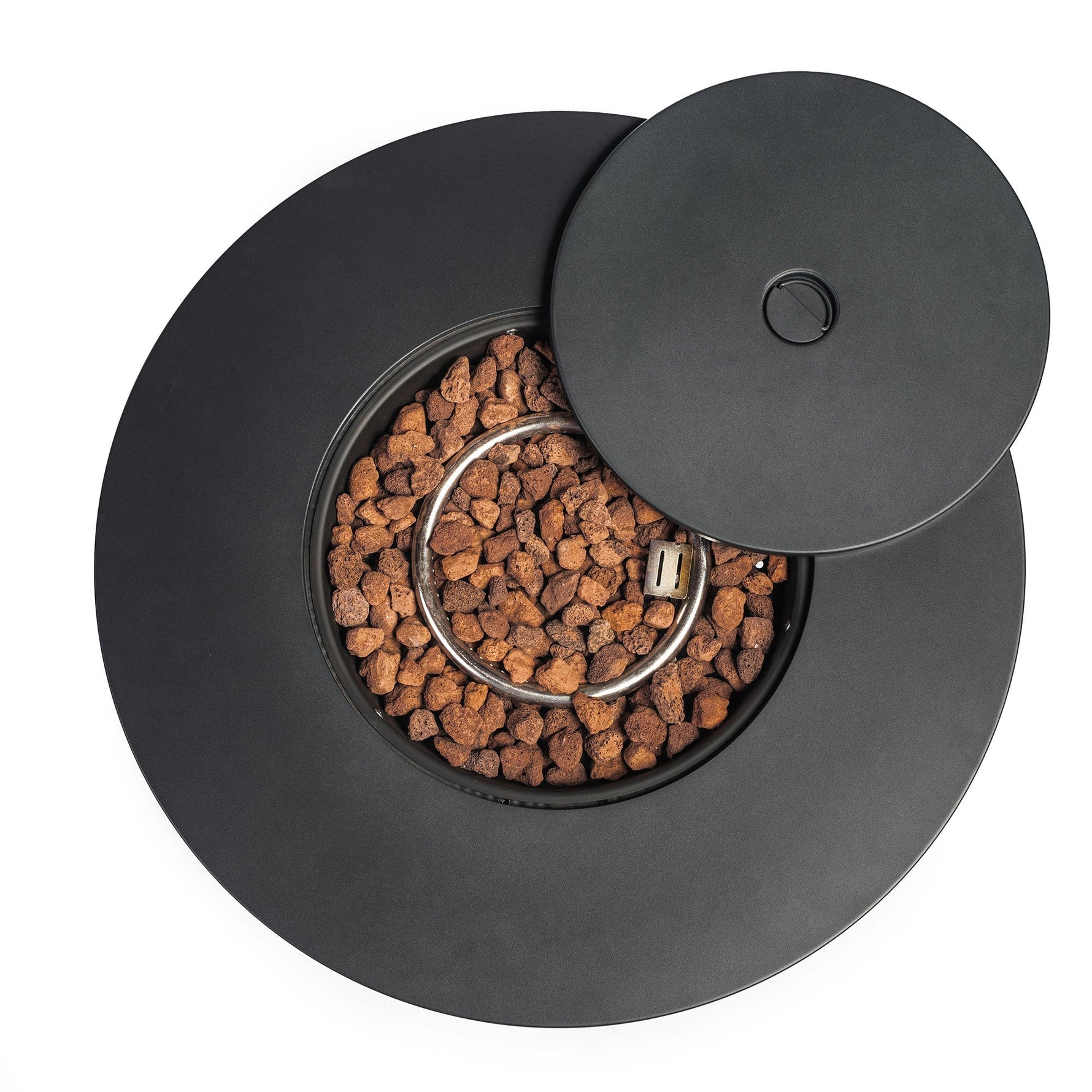 30" Propane Gas Fire Pit Table, 50000 BTU Round Steel Fire Pit