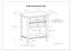 Warm Shaker Bedside Table - Black