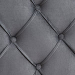 Velvet Button Tufted Upholstered Bed with Wings Design - Queen
