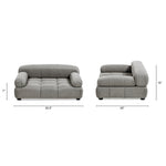 Marcel Upholstered Modern Pet Bed, Small to Medium Dog or Cat Uptown Gray Performance Velvet