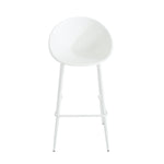 Modern Gable Outdoor Barstool Set of 2 in White