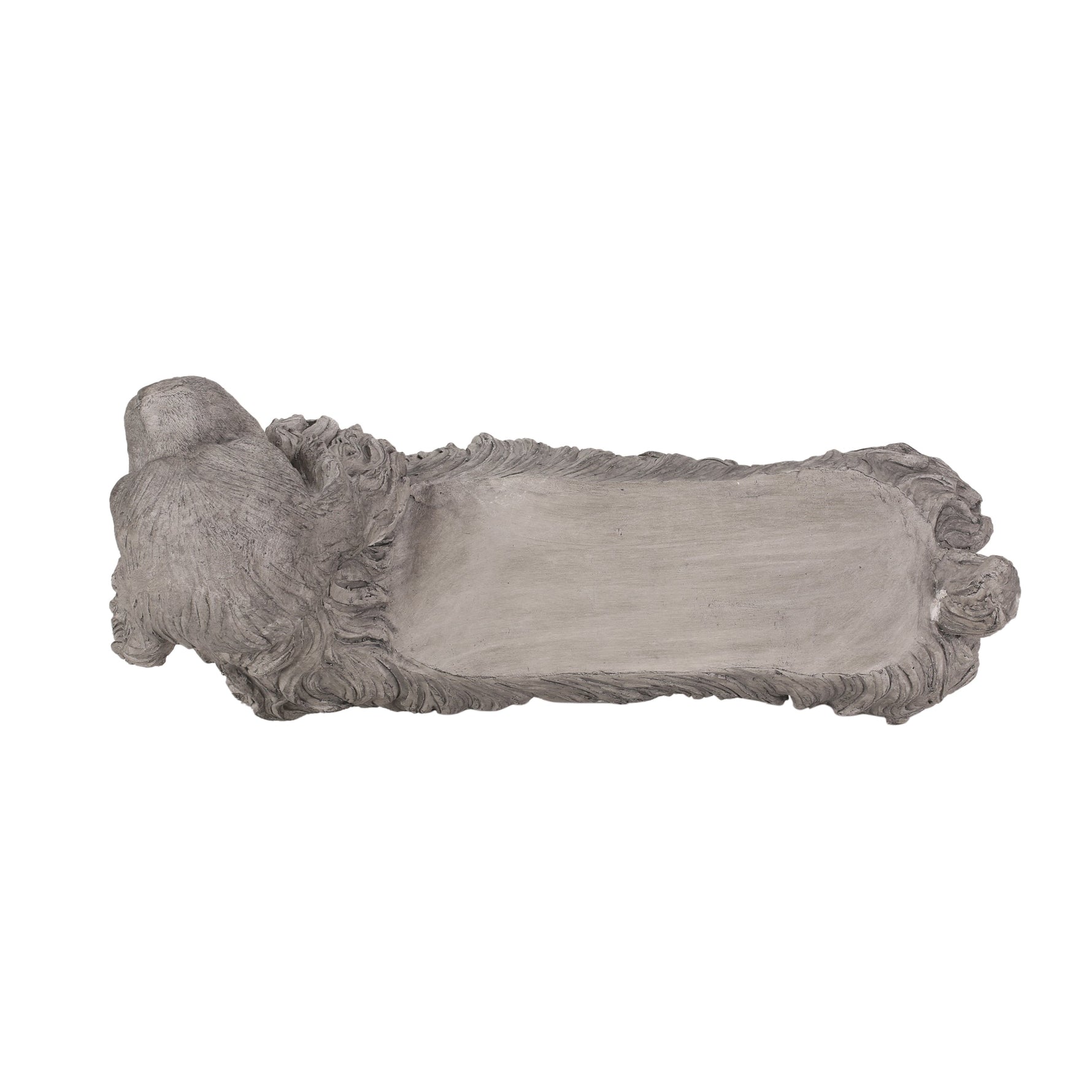 Charming Cocker Spaniel Dog Statue Bench Gray Magnesium Oxide