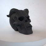 Hand-Forged Flame Skull for Fire Pits and Hearths