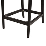 Arlin Upholstered Stool with Curved Back and Footrest - Set of 2