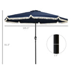 Outsunny 9ft Patio Umbrella with Push Button Tilt and Crank