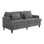 Mid Century Modern Fabric Loveseat Sofa, 2 Seat Upholstered Couch
