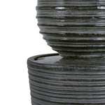 31.5' Tall Striped Concrete Column Fountain with LED Light