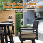 Modern Outdoor 2-Piece Swivel Bar Chairs