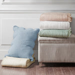3 Piece Reversible Scalloped Edge Quilt Set White Full/Queen