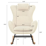 Rocking Chair Nursery Teddy Upholstered Rocker Glider Chair