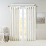 Twist Tab Lined Window Curtain Panel White 50x84
