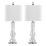 Bishop 24" Contemporary Glass Table Lamp Set of 2
