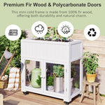 TOPMAX Patio Mini Wood Cold Frame Greenhouse